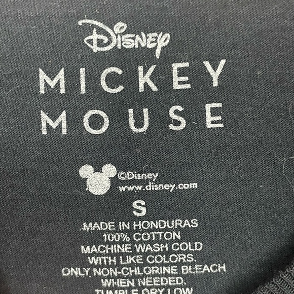 Disney Mickey Mouse Graphic Tee White Black Yellow Small - Picture 3 of 5